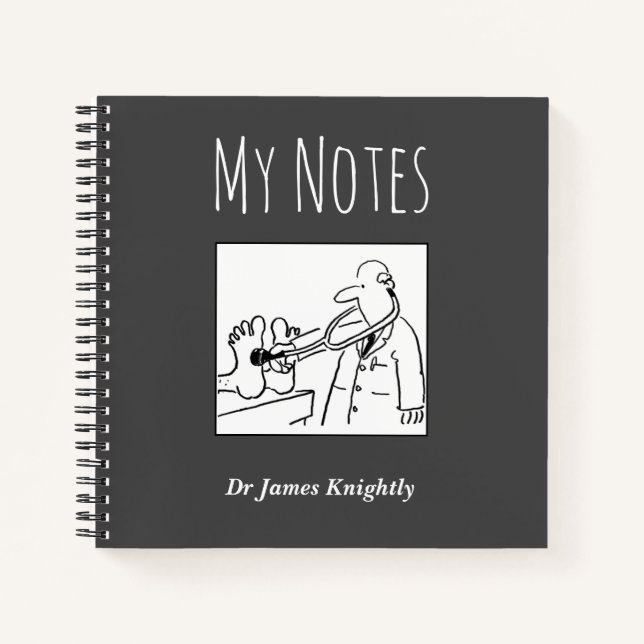 Cuaderno Portátil médico con nombre del propietario (Anverso)