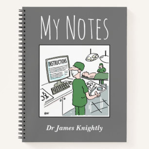 Cuaderno Portátil médico con nombre del propietario