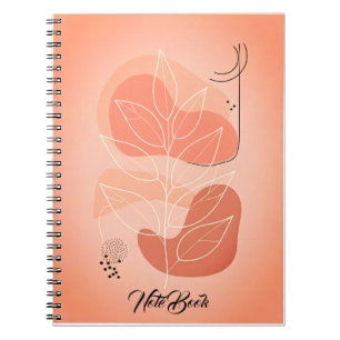 Cuaderno Portátil Minimalista de hoja de serenidad