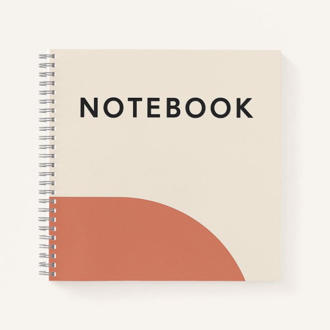 Cuaderno Portátil Minimalista de Terracotta (Anverso)