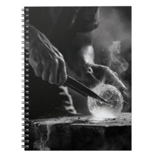 Cuaderno Portátil Molten Precision Black Glass Art