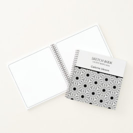 Cuaderno Portátil monocromo de flor