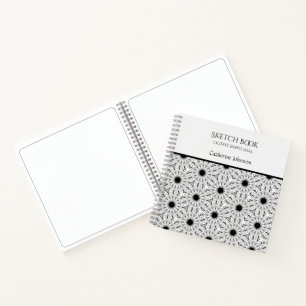 Cuaderno Portátil monocromo de flor