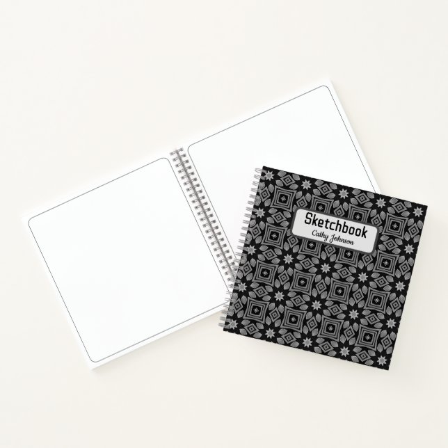Cuaderno Portátil monocromo moderno (Interior)