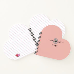 Cuaderno Portátil monograma de color sólido