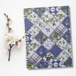 Cuaderno Portátil monograma de la serie de trabajo en mosai