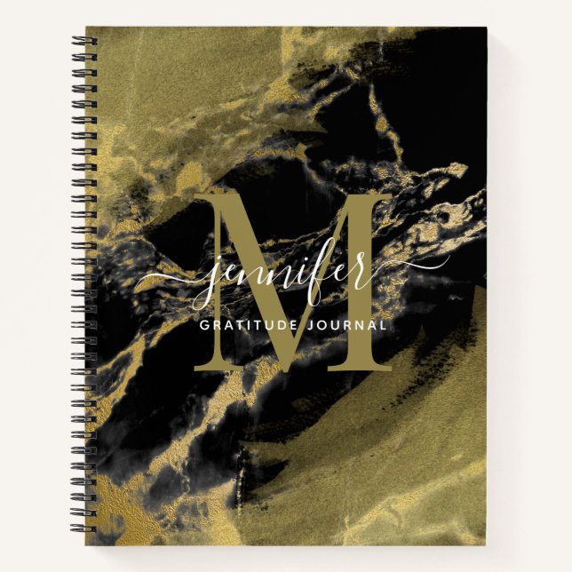 Cuaderno Portátil monograma de mármol Relieve metalizado do (Anverso)