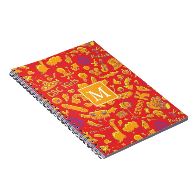 Cuaderno Portátil Monograma del patrón de niños CBC (Lado Derecho)