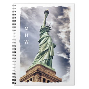Cuaderno Portátil monograma del personalizado de la Estatua