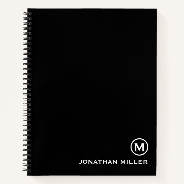 Cuaderno Portátil monograma espiral (Anverso)