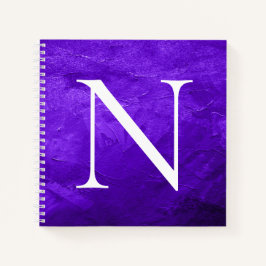 Cuaderno Portátil Monograma inicial personalizado blanco mo