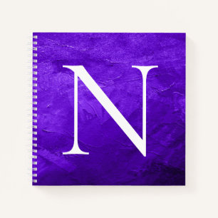 Cuaderno Portátil Monograma inicial personalizado blanco mo