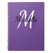 Portátil monograma malva y blanco Personalizado