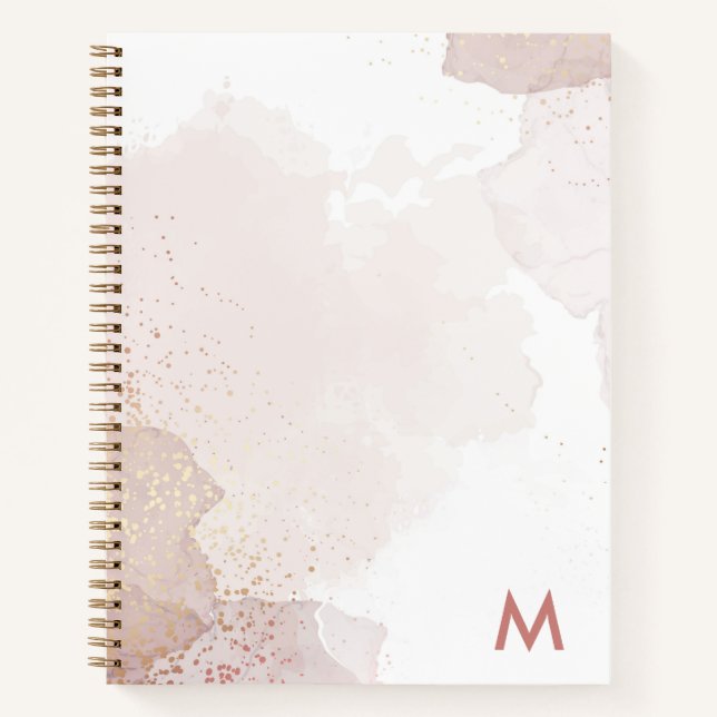 Cuaderno Portátil monograma moderno (Anverso)