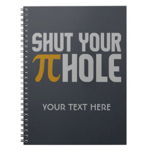 Cuaderno Portátil monograma personalizado de "Pie (pi) Hole