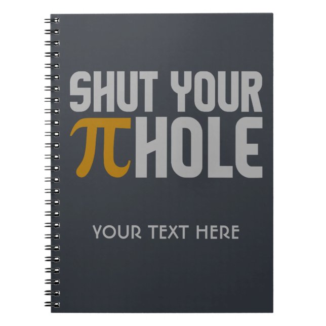 Cuaderno Portátil monograma personalizado de "Pie (pi) Hole (Frente)