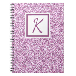 Cuaderno Portátil monograma rosado con aguja personalizado