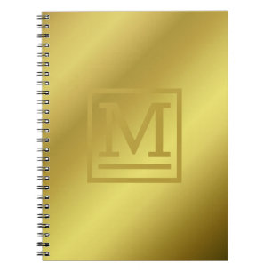 Cuaderno Portátil monogramado Gold Block 24K