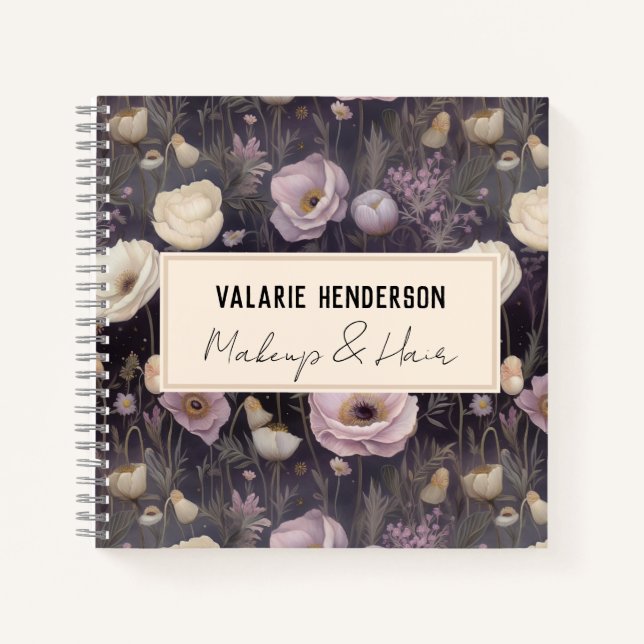 Cuaderno Portátil Moody Night Floral Business Spiral (Anverso)