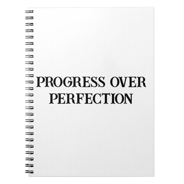 Cuaderno Portátil Motivador de Progreso No Perfección (Frente)