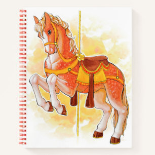 Cuaderno Portátil naranja Carousel Horse