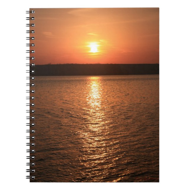 Cuaderno Portátil naranja River Sunset (Frente)