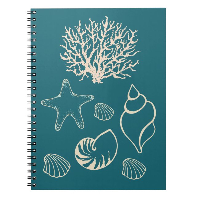 Cuaderno Portátil nautical Seashell (Frente)
