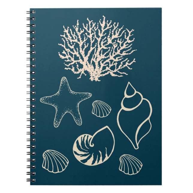 Cuaderno Portátil nautical Seashell (Frente)