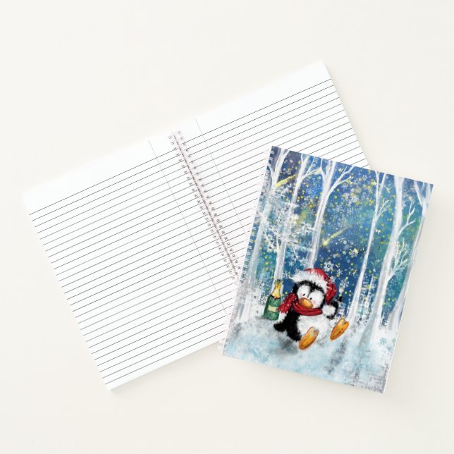 Cuaderno Portátil navidad con pingüino (Interior)