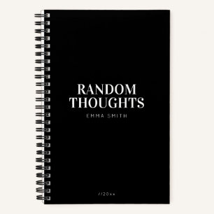 Cuaderno Portátil negro minimalista