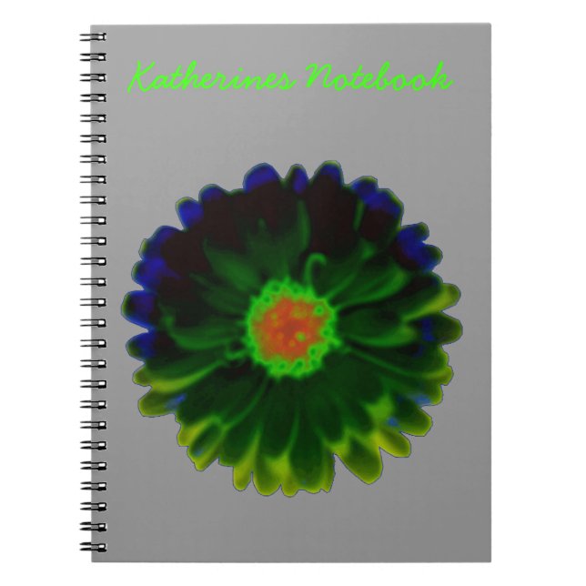Cuaderno Portátil Neon Marigold Personalizable (Frente)