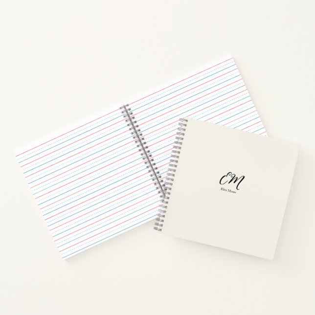 Cuaderno Portátil neutro de moda (Interior)