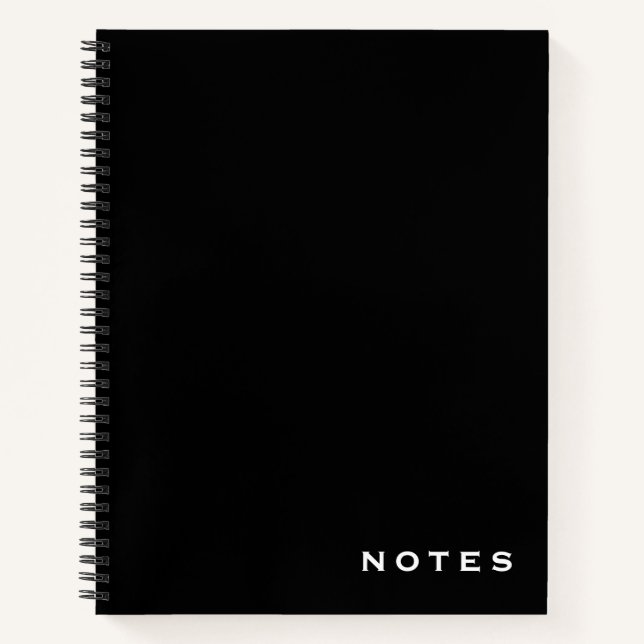 Cuaderno Portátil "Notes" profesional en blanco y negro (Anverso)