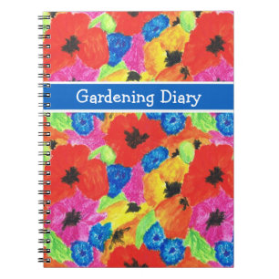 Cuaderno portátil o diario de cartón espiral de ca