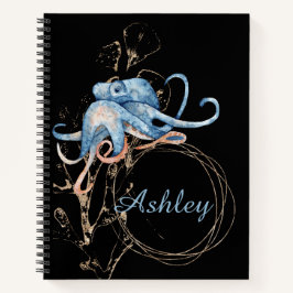 Cuaderno Portátil Octopus Custom Name