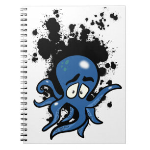 Cuaderno Portátil Octopus Personalizado Azul