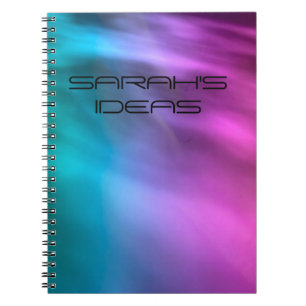 Cuaderno Portátil Ombre de moda - Verde Púrpura Rosa, Perso