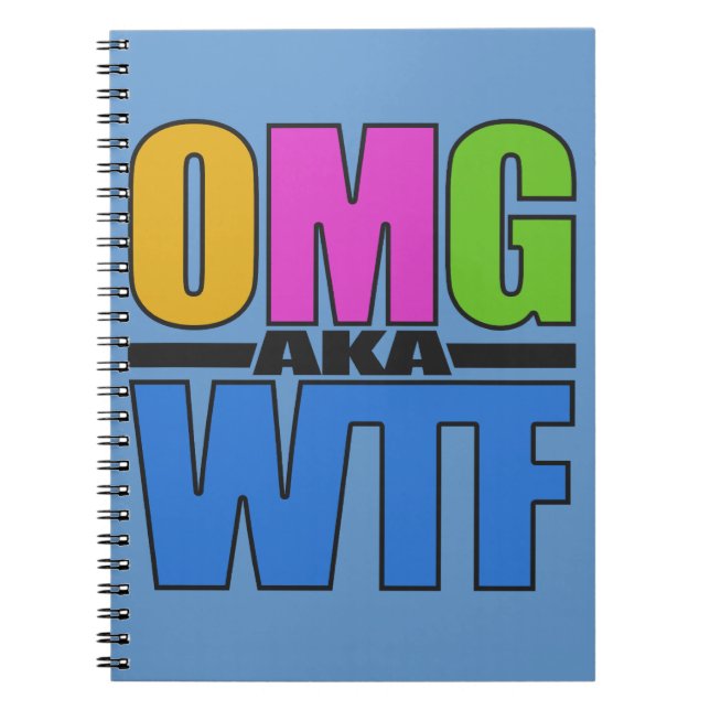 Cuaderno portátil OMG alias WTF personalizado (Frente)