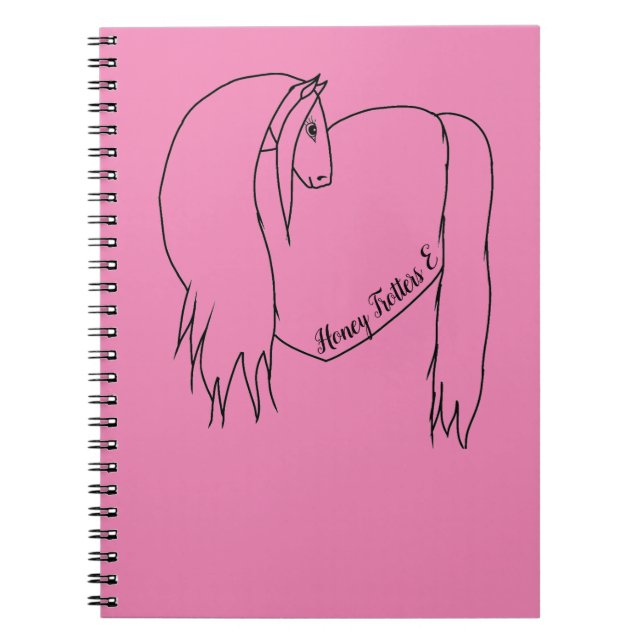 Cuaderno Portátil original de espiral de corazón de caballo (Frente)