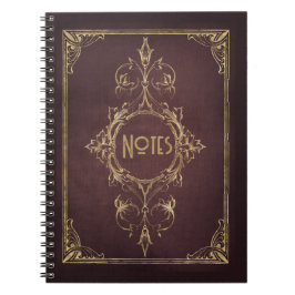 Cuaderno Portátil Ornate Brown and Gold Frame