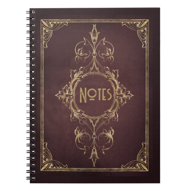 Cuaderno Portátil Ornate Brown and Gold Frame (Frente)