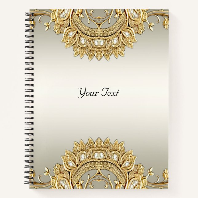 Cuaderno Portátil Ornate Gold (Anverso)