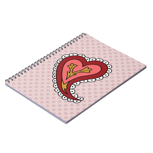 Cuaderno Portátil Paisley Heart (Lado Izquierdo)