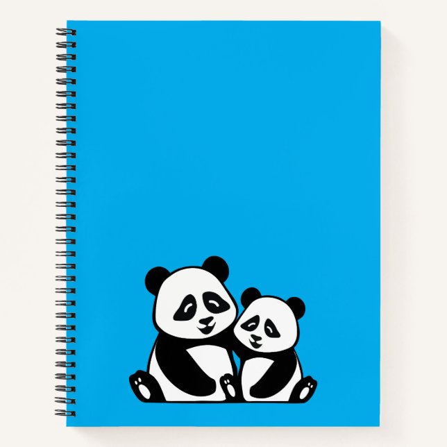 Cuaderno Portátil Panda Hugging (Anverso)