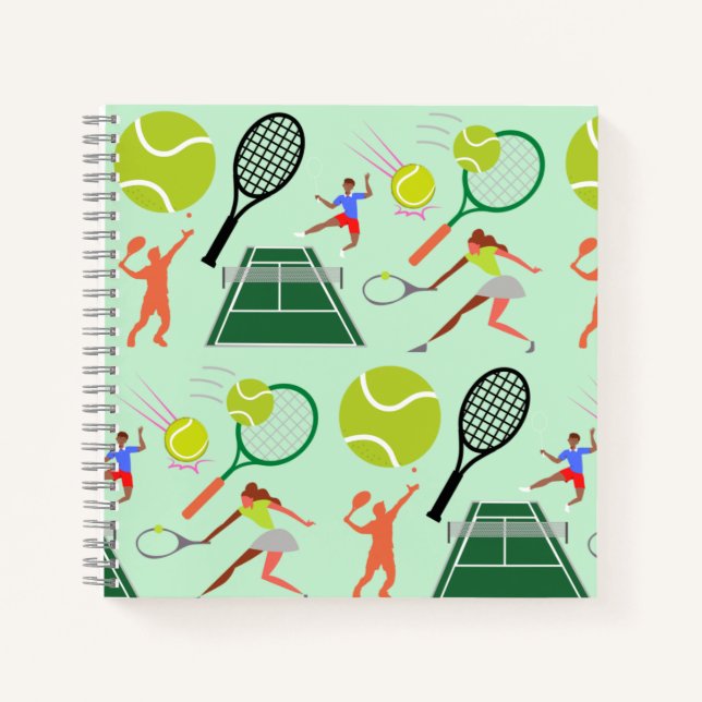 Cuaderno Portátil para aficionados al tenis (Anverso)