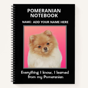 Cuaderno Portátil para amantes de los pomeranianos