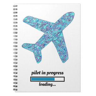 Cuaderno Portátil para avión "Piloto en curso"