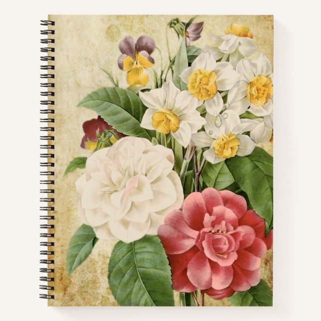 Cuaderno Portátil para Bouquet de flores de jardín (Anverso)