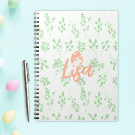 Cuaderno Portátil para conejito de Pascua Personalizado