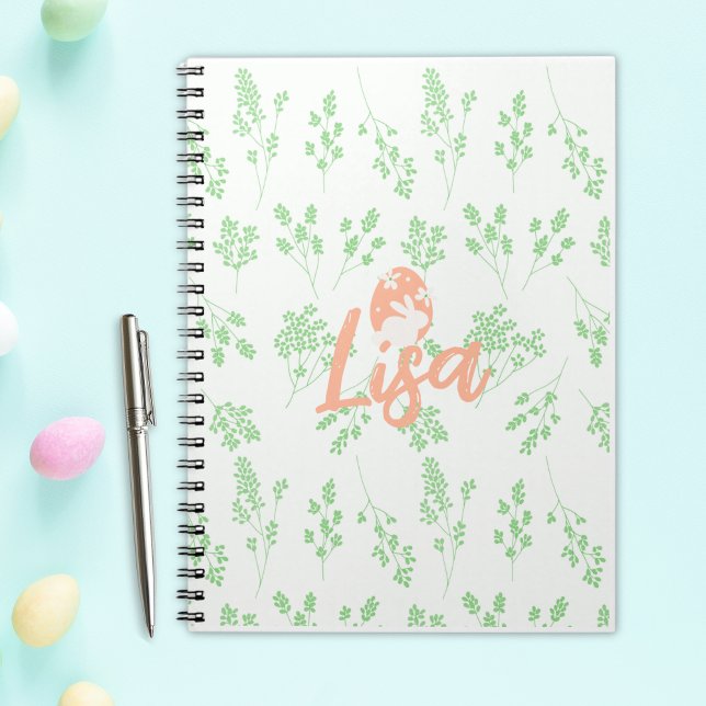 Cuaderno Portátil para conejito de Pascua Personalizado (Personalized Easter Bunny Notebook)